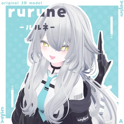 3D-модель девочки-акулы rurune