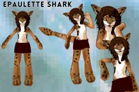 Epaulette Shark — 3D-аватар эполетной акулы для VTuber (VRM, VRoid)
