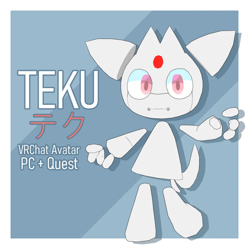 3D-аватар робота-кота Teku для VRChat (PC и Quest)